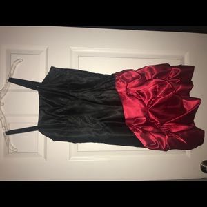 Custom red and black sweet 16 dress